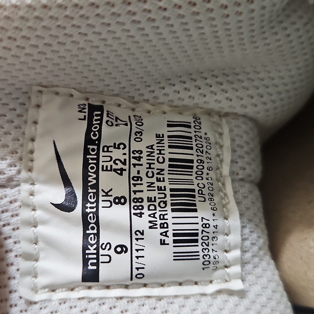 Nike Air Max Barkley Hyperfuse White Blue Teal Size 9 NEVER WORN-no Box - Picture 7 of 7